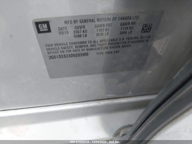 2013 CADILLAC XTS 2G61S5S33D9203966 Photo 8