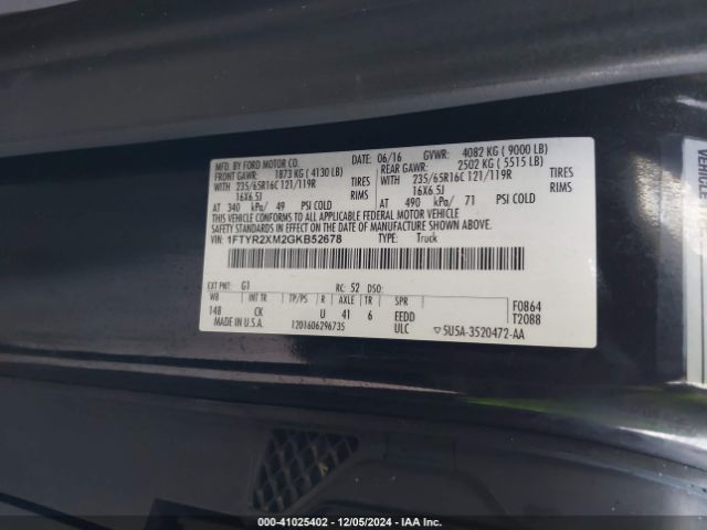 1FTYR2XM2GKB52678 Ford Transit-250