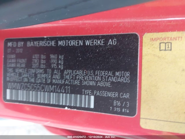 2012 MINI COOPER S COUNTRYMAN WMWZC5C55CWM14411 Photo 8