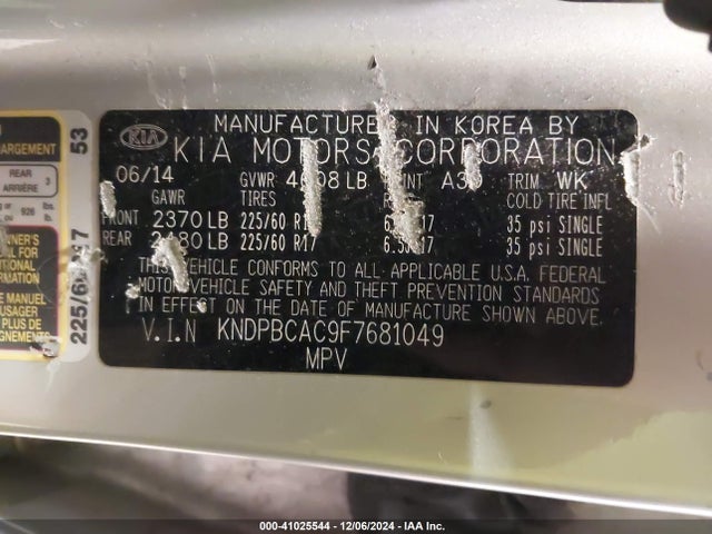 KIA Sportage Lx 2015 KNDPBCAC9F7681049 Image 9