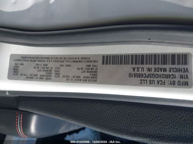 1C4RDHDG5PC685610 Dodge Durango Gt Rwd
