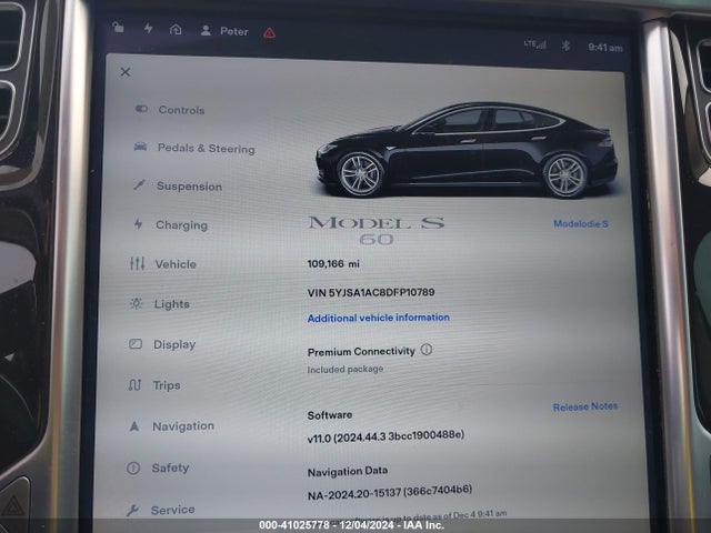 2013 TESLA MODEL S 5YJSA1AC8DFP10789 Photo 6