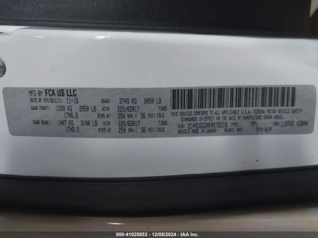 2C4RDGEGXKR572518 Dodge Grand Caravan Gt