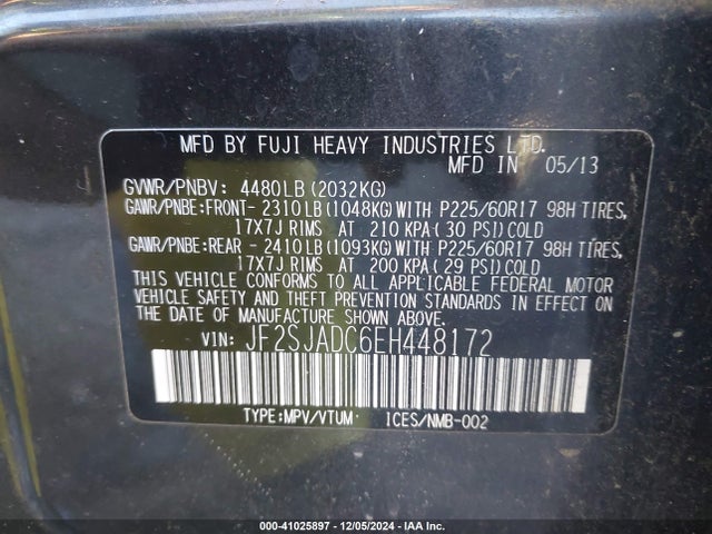 Subaru Forester 2.5i Premium 2014 JF2SJADC6EH448172 Image 9