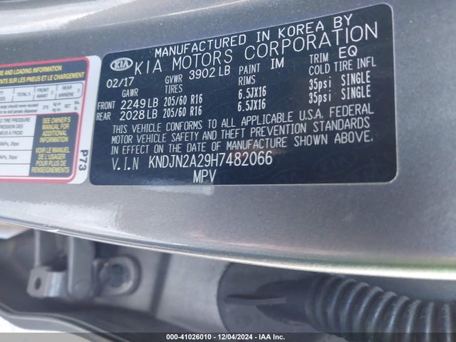 KIA Soul 2017 KNDJN2A29H7482066 Image 9