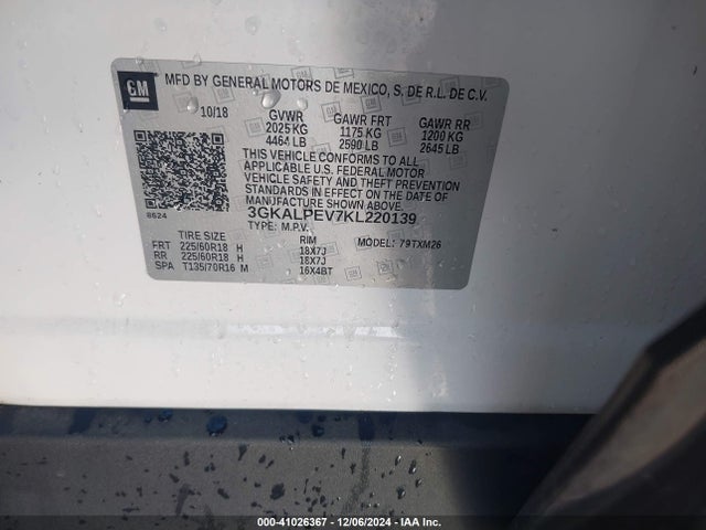3GKALPEV7KL220139 GMC Terrain Slt