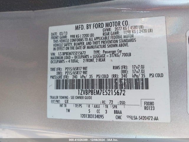 Ford Mustang V6 2014 1ZVBP8EM7E5215672 Image 9