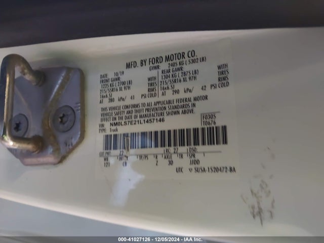 Ford Transit Connect Xl Cargo Van 2020 NM0LS7E21L1457146 Image 9