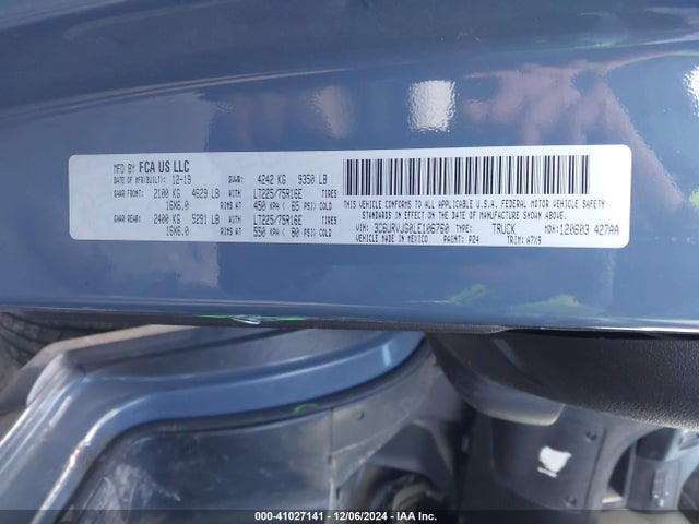 3C6URVJG0LE106760 RAM Promaster 3500 Cargo Van High Roof 159 Wb Ext