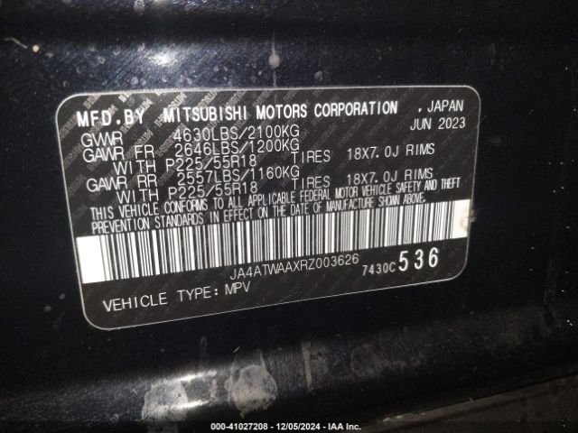 2024 MITSUBISHI ECLIPSE CROSS JA4ATWAAXRZ003626 Photo 8