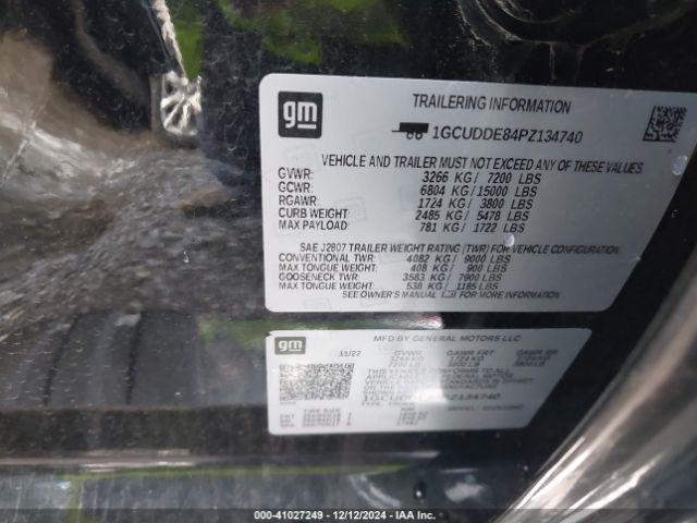 1GCUDDE84PZ134740 Chevrolet Silverado 1500 4wd  Standard Bed Lt