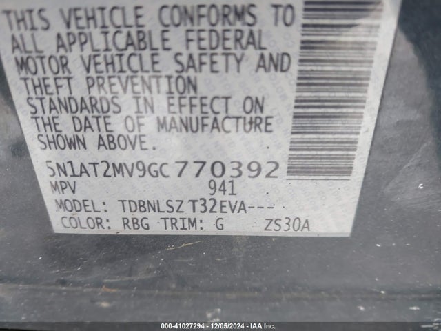 Nissan Rogue Sl 2016 5N1AT2MV9GC770392 Image 9