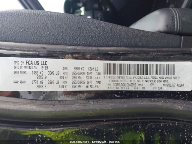 2020 DODGE DURANGO 1C4RDJDG4LC146896 Photo 8