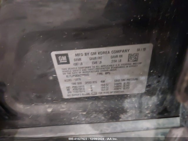 KL7CJPSB0KB899593 Chevrolet Trax Lt