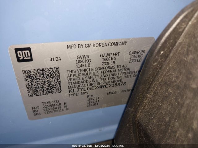 KL77LGE24RC218878 Chevrolet Trax Fwd 1rs