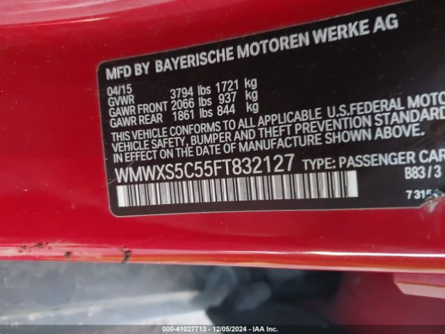 WMWXS5C55FT832127 Mini Hardtop Cooper