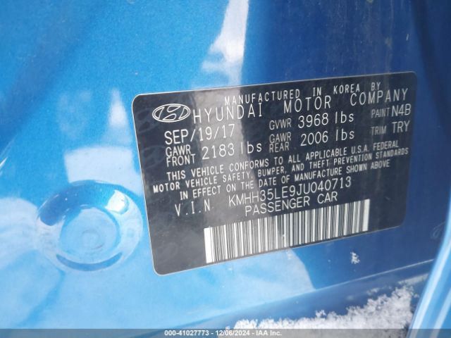 KMHH35LE9JU040713 Hyundai ELANTRA GT