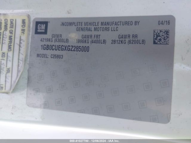 1GB0CUEGXGZ285000 Chevrolet Silverado 2500hd Wt