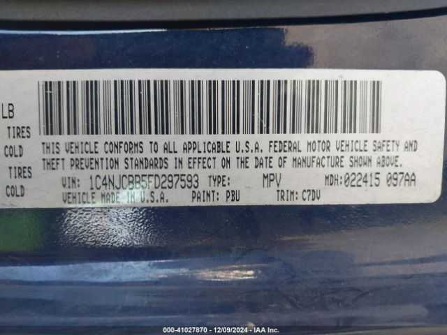 1C4NJCBB5FD297593 Jeep Compass Sport
