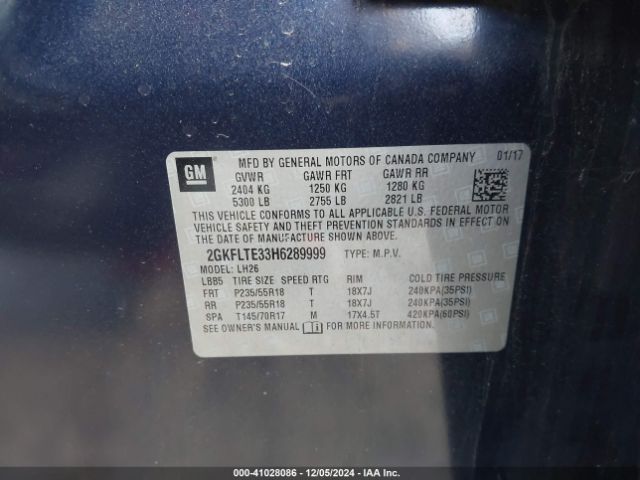 2GKFLTE33H6289999 GMC Terrain Sle-2