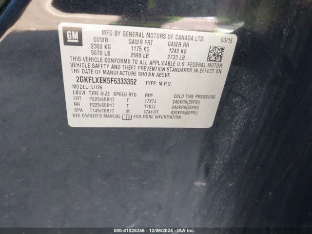 2GKFLXEK5F6333352 GMC Terrain Slt-1