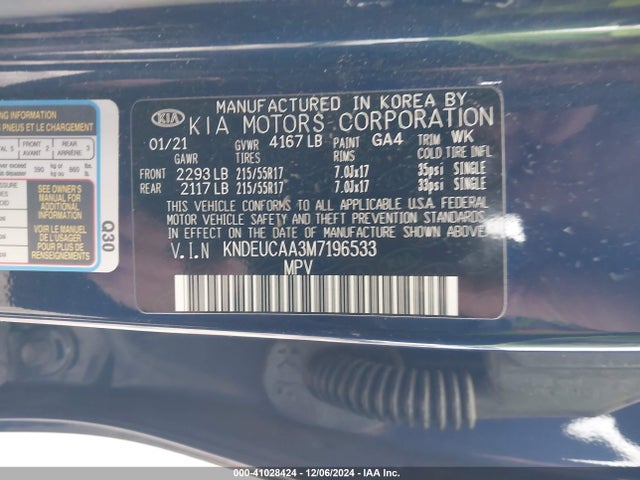 KIA SELTOS S 2021 KNDEUCAA3M7196533 Image 9