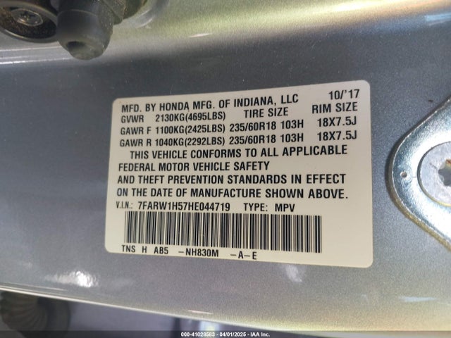 7FARW1H57HE044719 Honda CR-V EX