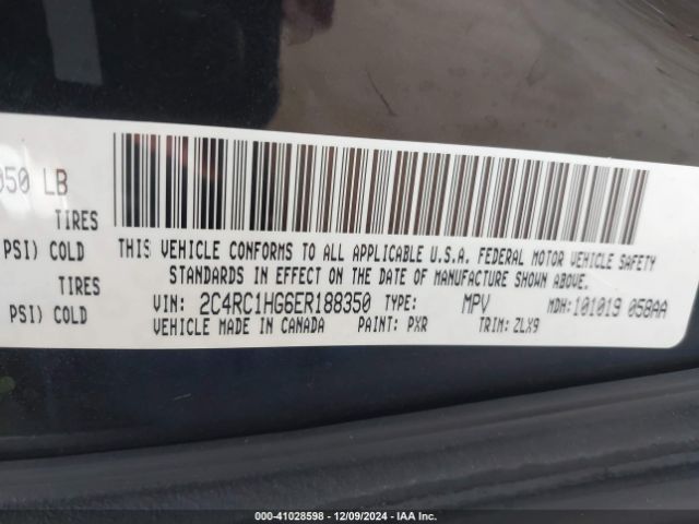 2C4RC1HG6ER188350 Chrysler Town & Country S
