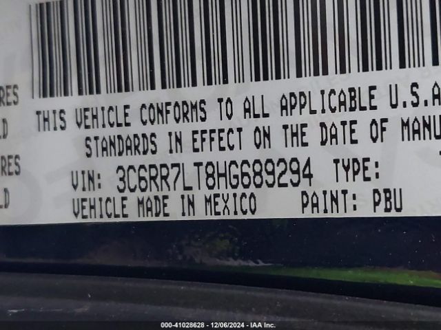 3C6RR7LT8HG689294 RAM 1500 Big Horn  4x4 5'7 Box