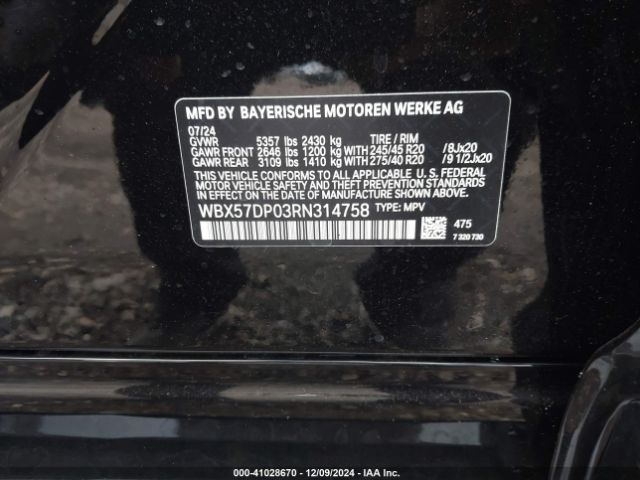 WBX57DP03RN314758 BMW X3 Xdrive30i