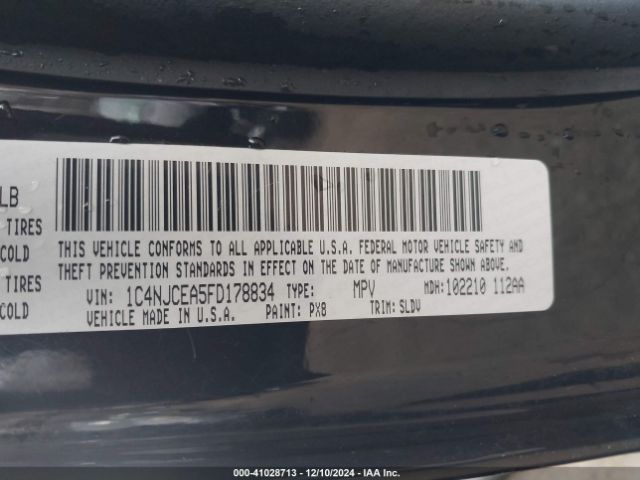 1C4NJCEA5FD178834 Jeep Compass High Altitude Edition
