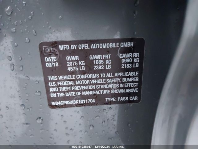 W04GP6SX3K1011704 Buick Regal Sportback Fwd Essence