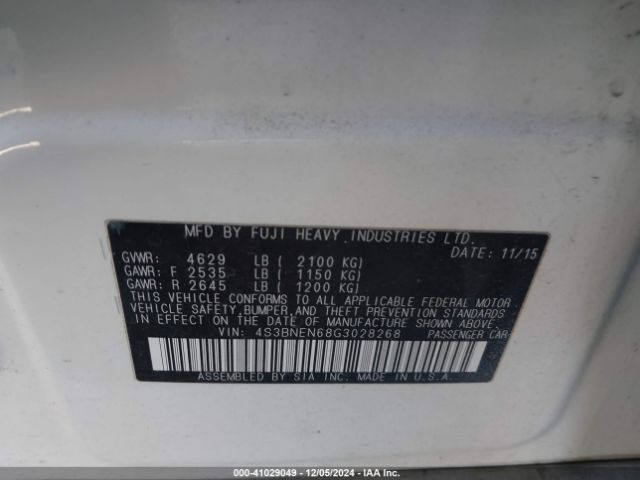 4S3BNEN68G3028268 Subaru Legacy 3.6r Limited