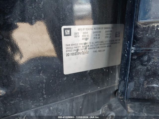2G1165S30F9140452 Chevrolet IMPALA 2LZ