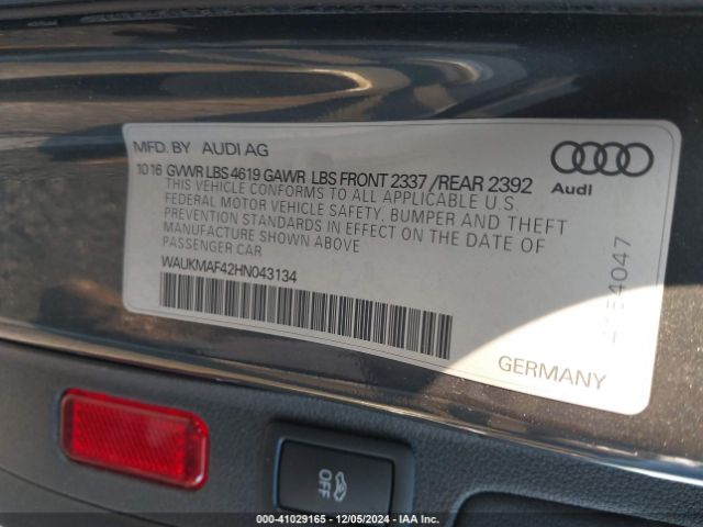 WAUKMAF42HN043134 Audi A4 2.0t Season Of Audi Ultra Premium