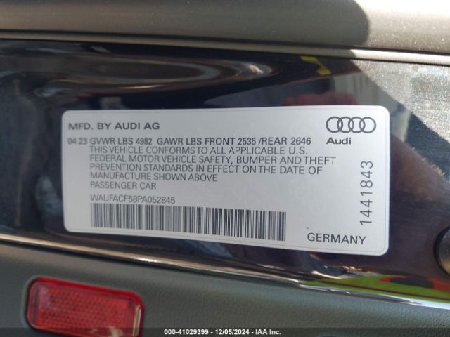 WAUFACF58PA052845 Audi A5 Premium Plus 45