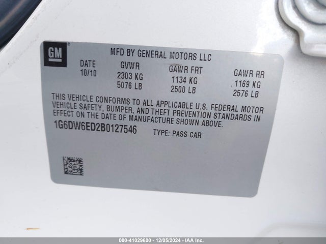 2011 CADILLAC STS 1G6DW6ED2B0127546 Photo 8