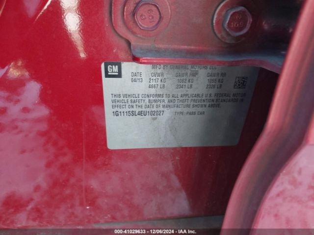1G1115SL4EU102027 Chevrolet IMPALA 1LT