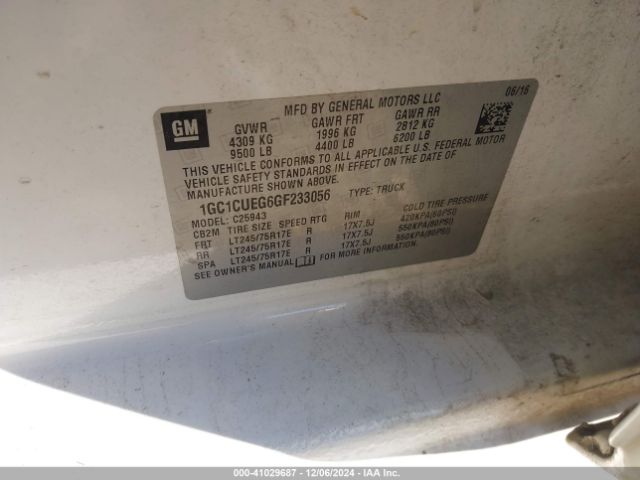1GC1CUEG6GF233056 Chevrolet Silverado 2500hd Wt