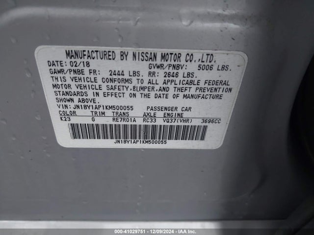 Infiniti 2019 2019 JN1BY1AP1KM500055 Image 9