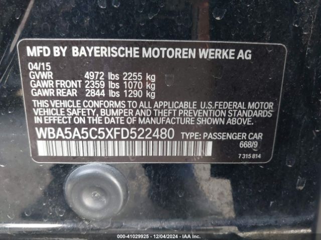 WBA5A5C5XFD522480 BMW 528I