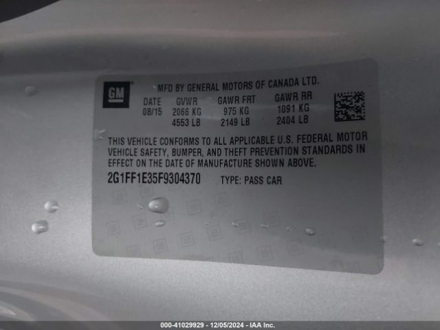 2G1FF1E35F9304370 Chevrolet Camaro 2lt
