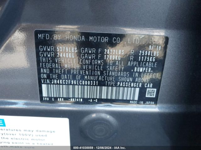 JH4KC2F96LC000331 Acura Rlx Sport Hybrid Advance Package