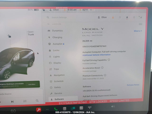2021 TESLA MODEL Y 5YJYGAEE1MF157441 Photo 6