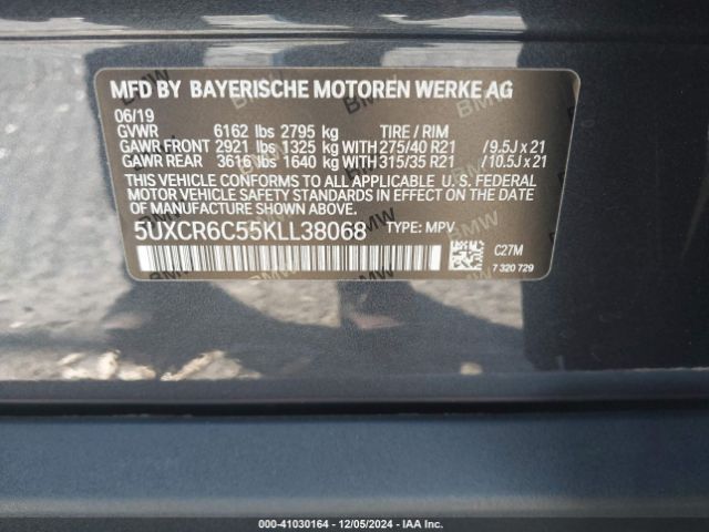 5UXCR6C55KLL38068 BMW X5 Xdrive40i