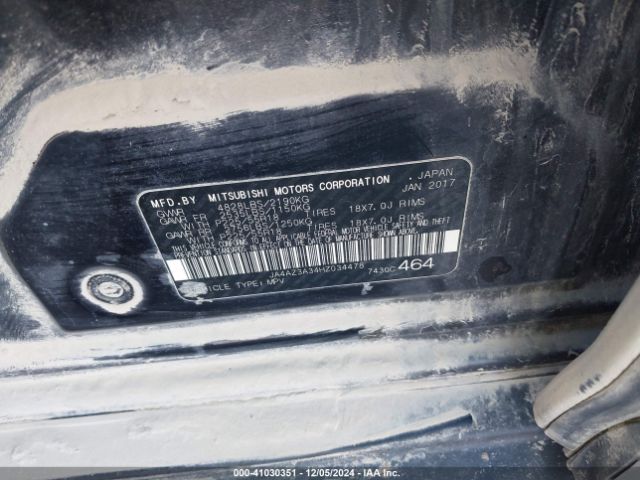 JA4AZ3A34HZ034478 Mitsubishi Outlander Se/sel