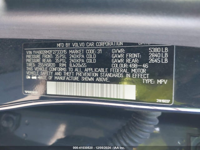 YV4902RM2F2733315 Volvo Xc60 T6 Platinum