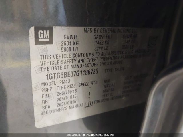 1GTG5BE37G1186736 GMC Canyon