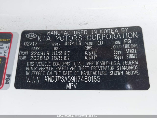 KNDJP3A59H7480165 KIA gdi