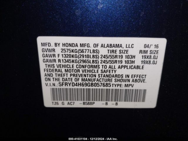 5FRYD4H69GB057685 Acura Mdx Technology   Entertainment Packages/technology, Entertainment   Acurawatch Plus Packages